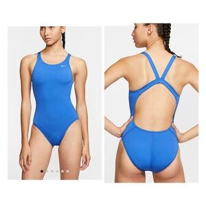- NWT Nike Blue Big girls one pc Swimsuit